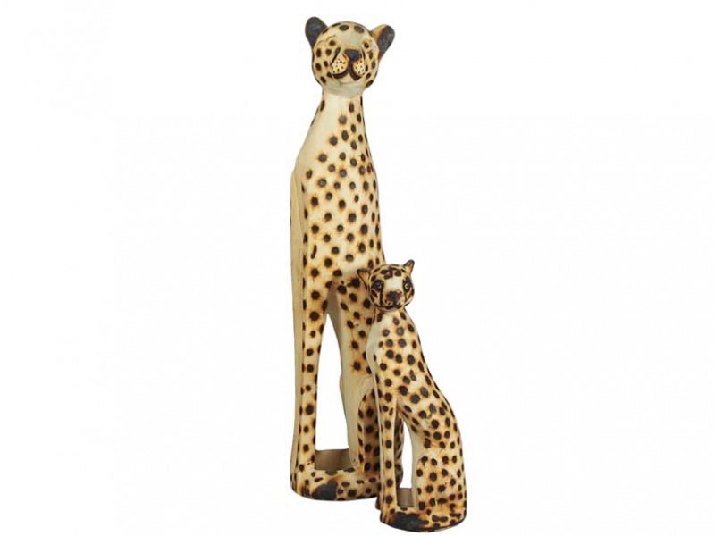 Carved Wood Cheetah 